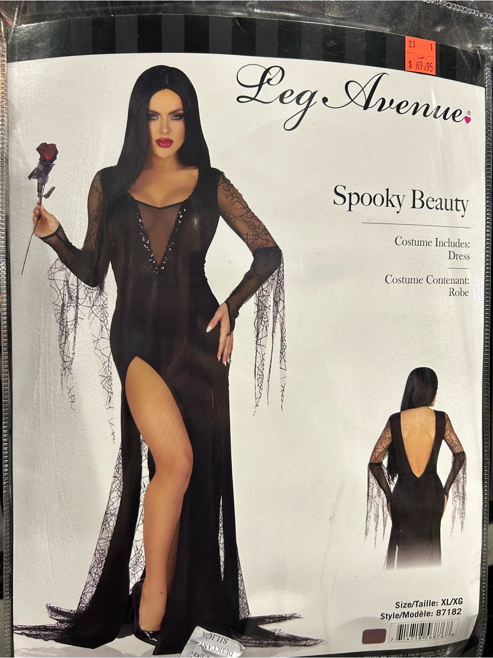 Leg Avenue Black Spooky Beauty Long Sleeve Costume Dress